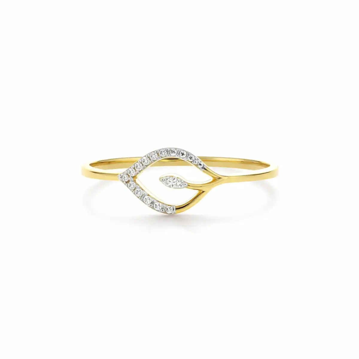 0.06 CT NATURAL DIAMOND WOMENS RING 18K GOLD